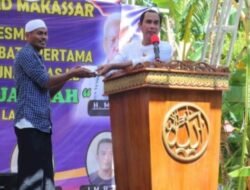 Ketua DPRD Makassar Rudianto Lallo letakkan Batu Pertama Pembangunan Masjid Nurul Jazirah Langkai