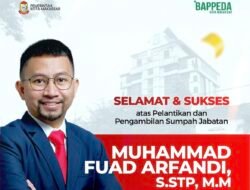 Muhammad Fuad Arfandi Dilantik sebagai Sekretaris Bappeda Kota Makassar