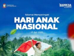 Bappeda Kota Makassar Ucapkan Selamat Hari Anak Nasional 2025: Investasi Terbaik adalah Masa Depan Anak-anak